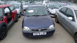 Vauxhall Corsa Club 16V - T876 LBP Date of registration: 01.07.1999 1199cc, petrol, manual, blue