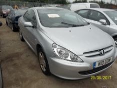 Peugeot 307 CC Coupe - K10 GOM Date of registration: 14.05.2005 1997cc, petrol, manual, silver