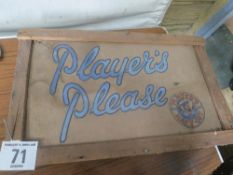 'Players Please' cardboard sign 25in x 15in