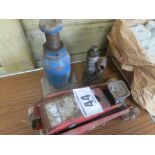 3 hydraulic jacks (2 bottle, 1 trolley)