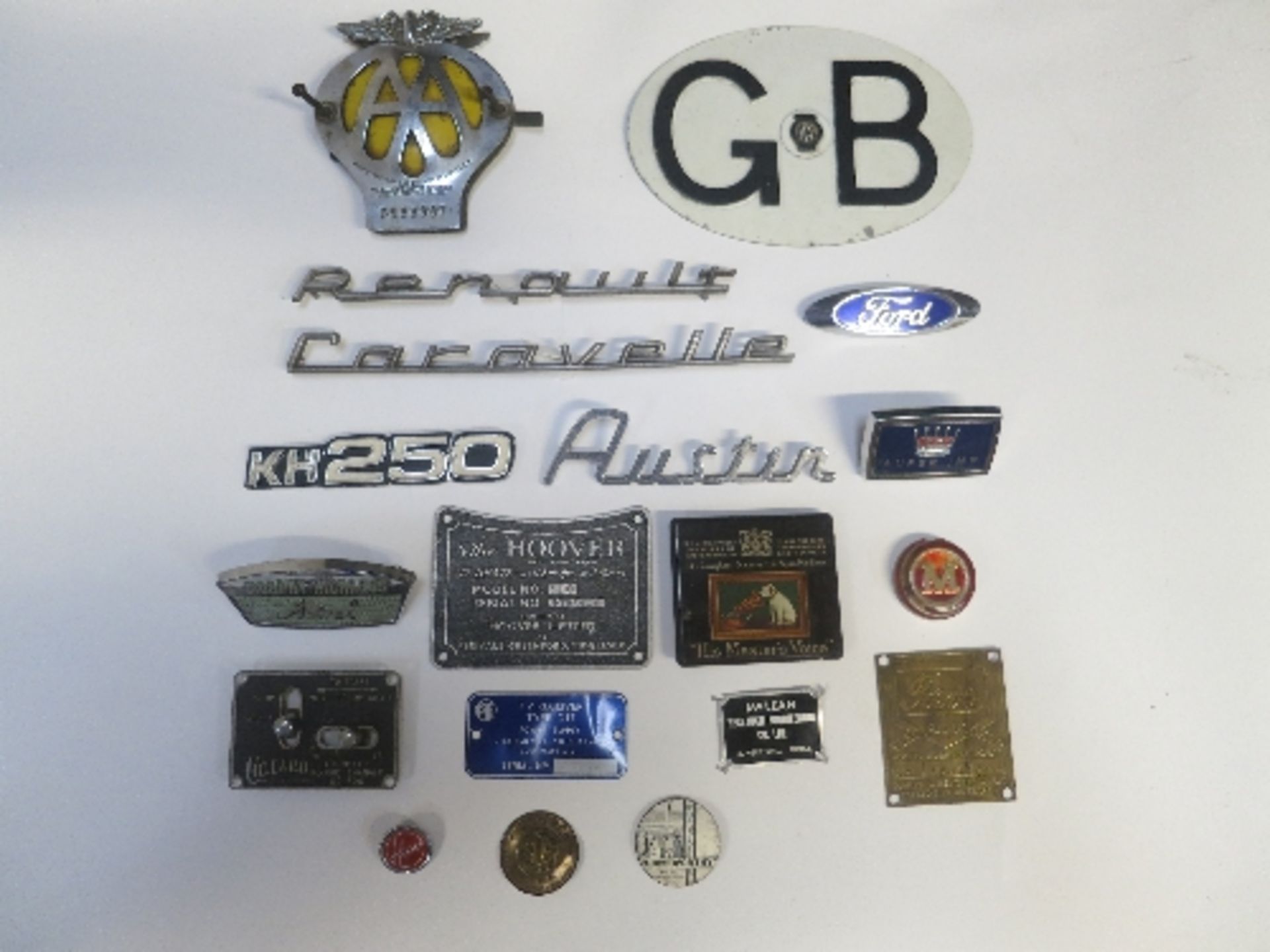 18 no assorted automobile and appliance badges