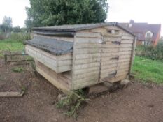 Wooden poultry shed 8ft 6in x 8ft with run