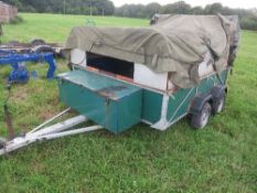 Tandem axle trailer with aluminium livestock body top to suit small animals (pigs, sheep etc)