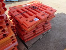 Pallet of plastic barrier