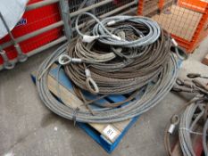 Pallet of wire hawser