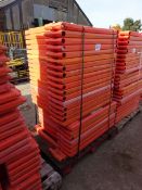 Pallet of plastic barrier