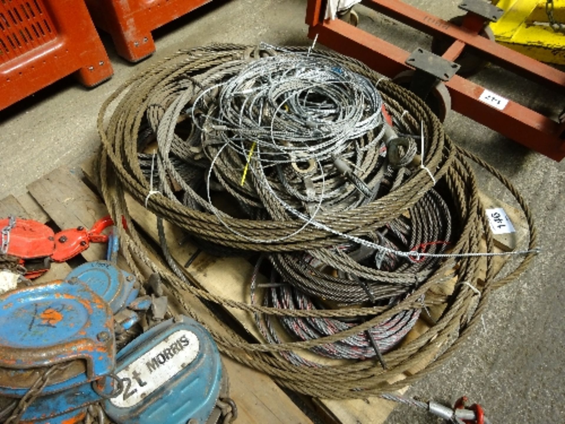 Pallet of wire hawser