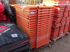 Pallet of plastic barrier