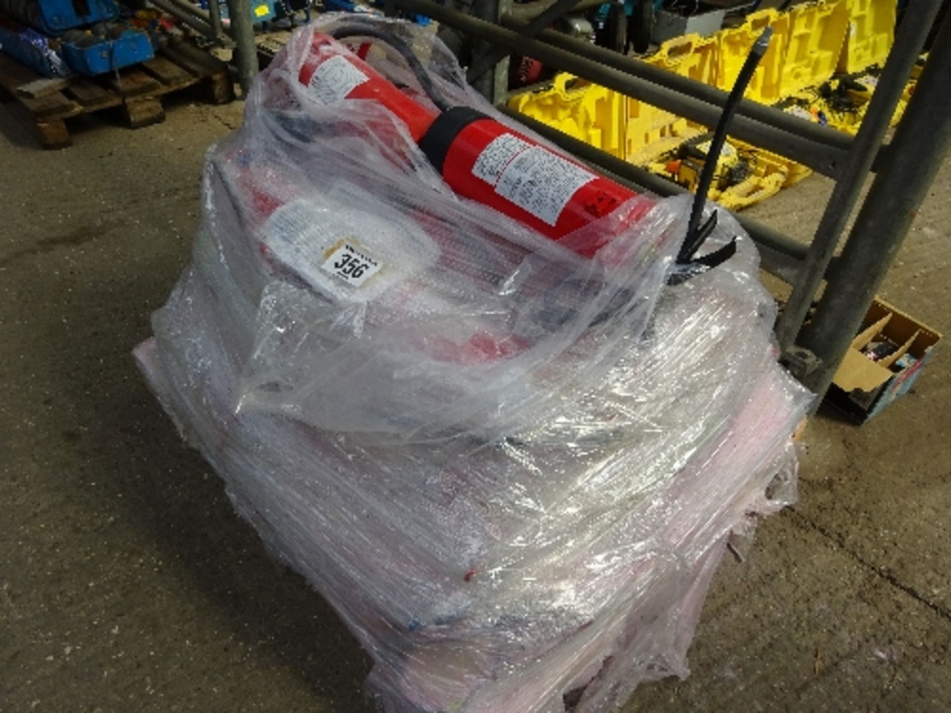 Pallet of fire extinguishers