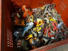 Various lifting hooks and shackles