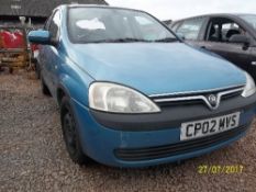 Vauxhall Corsa Comfort 16V - CP02 MVS Date of registration: 28.06.2002 1199cc, petrol, manual,