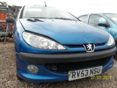 Peugeot 206 Entice - RV53 NSU Date of registration: 10.09.2003 1360cc, petrol, manual, blue Odometer