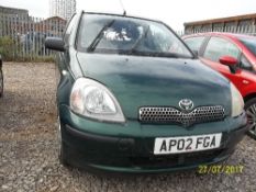 Toyota Yaris GLS - AP02 FGA Date of registration: 28.06.2002 998cc, petrol, manual, green Odometer