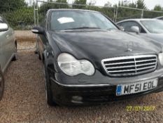 Mercedes saloon - MF51 EOL Date of registration: 16.10.2001 3199cc, petrol, black Odometer