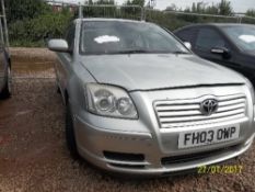 Toyota Avensis T3-S - FH03 OWP Date of registration: 27.05.2003 1794cc, petrol, manual, silver
