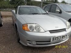 Hyundai Coupe SE - BX53 RYT Date of registration: 30.09.2003 1975cc, petrol, manual, silver Odometer