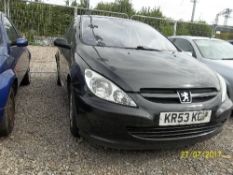 Peugeot 307 S - KR53 KGP Date of registration: 19.01.2004 1360cc, petrol, manual, black Odometer