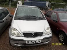 Mercedes A140 Classic - MT52 CJV Date of registration: 13.12.2002 1397cc, petrol, manual, silver