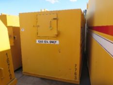 1000 gallon static bunded fuel tank c/w pump, 7763