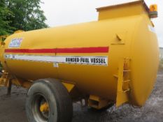 1000 gallon bunded fuel bowser c/w Honda petrol pump, 1255