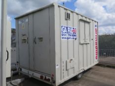 Armadillo mobile canteen toilet c/w generator, 14412