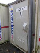 8ft x 5ft toilet block c/w solar panel, batteries, waste & water tank, 5289