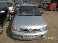 Nissan Micra S - W867 YUD Date of registration: 31.08.2000 998cc, petrol, manual, silver Odometer