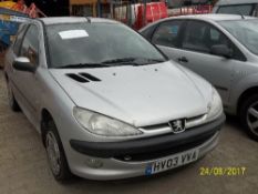 Peugeot 206 Verve - HV03 VVA Date of registration: 21.03.2003 1360cc, petrol, manual, silver