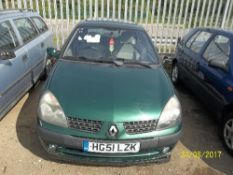 Renault Clio Privilege 16V - HG51 LZK Date of registration: 02.11.2001 1390cc, petrol, 4 speed auto,