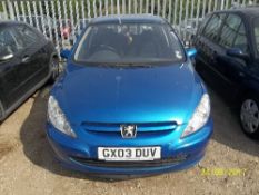 Peugeot 307 RAPIER 16V - GX03 DUV Date of registration: 17.03.2003 1587cc, petrol, 5 speed manual,