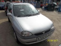 Vauxhall Corsa Club 16V - X722 ELA Date of registration: 01.09.2000 1199cc, petrol, manual, silver