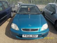 Honda Civic 1.4I - P466 BBV Date of registration: 29.05.1997 1396cc, petrol, 4 speed auto, green