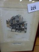 Framed & glazed print 'Star Inn', Alfriston, by Cecil Aldin