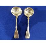 Pair of Victorian silver small ladles, 5.625ozt