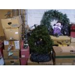 Large qty of Christmas decorations, lights etc, etc