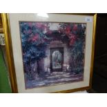 2 framed & glazed prints of continental scenes