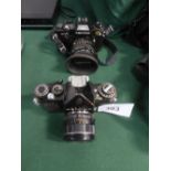 Yashica ASAH1 Pentax camera with 1:1/8/55 lens & Pentax Super A1 camera with Hoya 49mm skylight