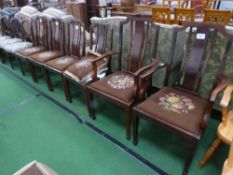 3 + 2 high back dining chairs with drop-in seats