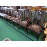 3 + 2 high back dining chairs with drop-in seats
