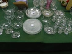 Large qty of glass serving dishes