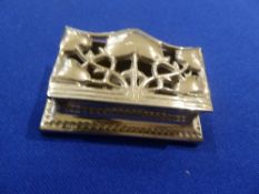 Art Nouveau style silver metal stamp box