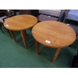 2x 30' diameter pine tables