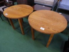 2x 30' diameter pine tables