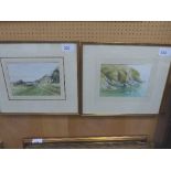 2 framed & glazed watercolours, 'Returning Home' & 'The Lobster Catch', signed Duncan Farmer