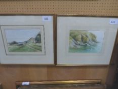 2 framed & glazed watercolours, 'Returning Home' & 'The Lobster Catch', signed Duncan Farmer