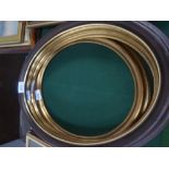 4 oval gilt picture frames, 27.5' x 19.75' internal