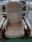 Beech framed armchair