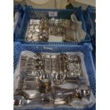 A large qty of King's pattern A1 silver plated cutlery
