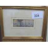 Framed & glazed miniature watercolour