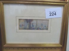 Framed & glazed miniature watercolour